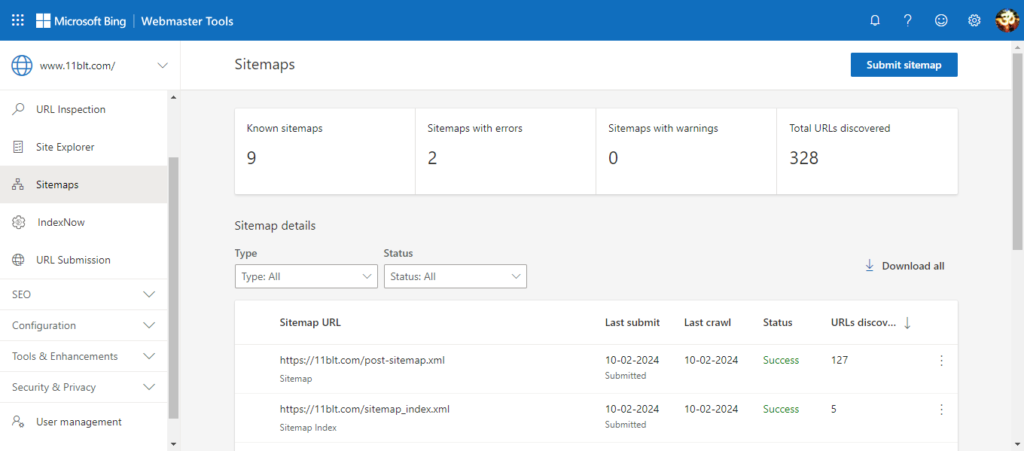 how to do a website audit  bing webmaster tool