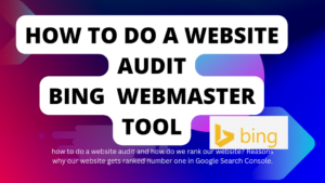 website audit Bing Webmaster tool