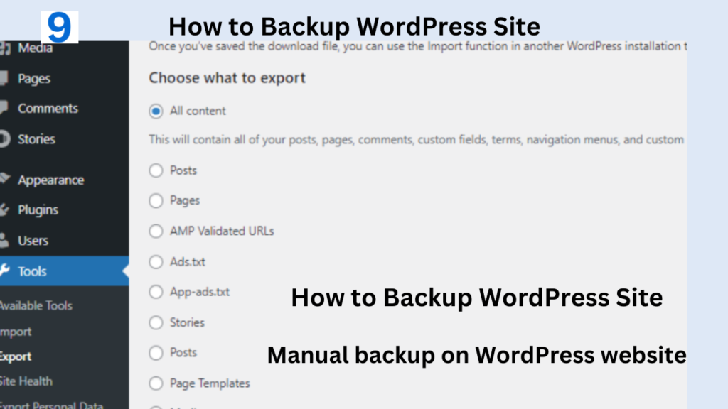 How to Backup WordPress Site