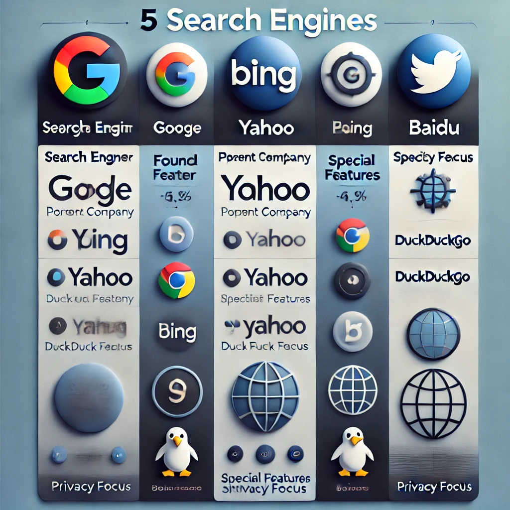 Top 5 search engines