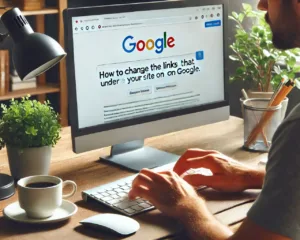 how to change the links that appear under your site on google