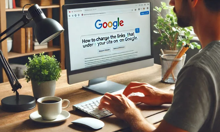 how to change the links that appear under your site on google