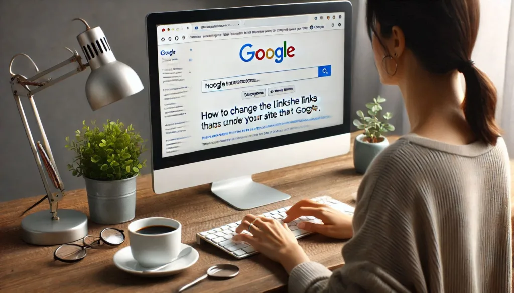 how to change the links that appear under your site on google