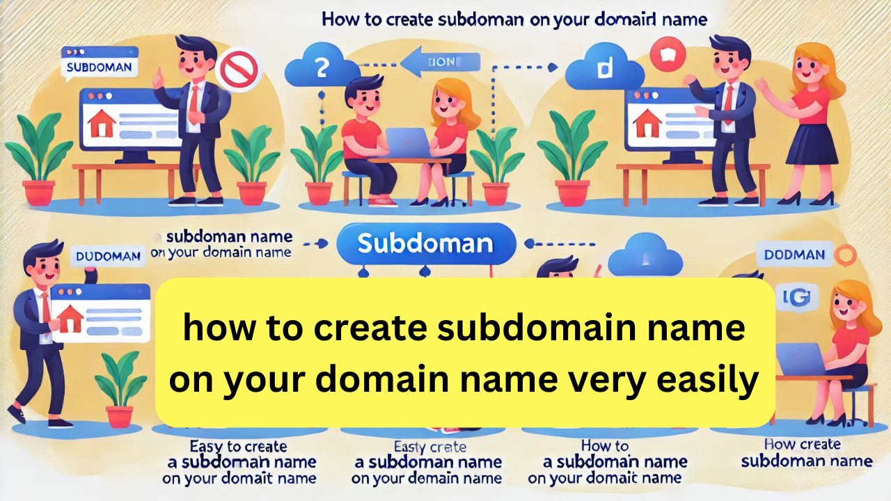 how to create subdomain name on your domain name very easily