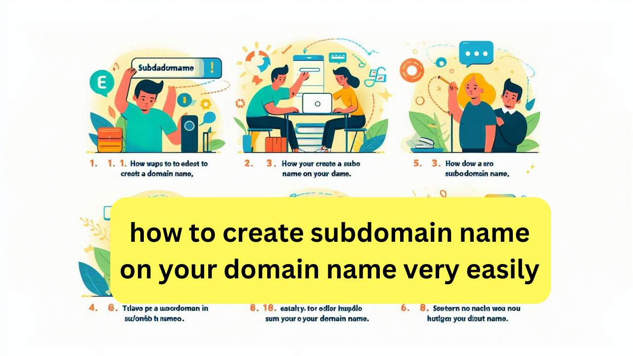 how to create subdomain name on your domain name very easily