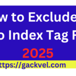 how to exclude by no index tag fix