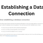 Error Establishing a Database Connection