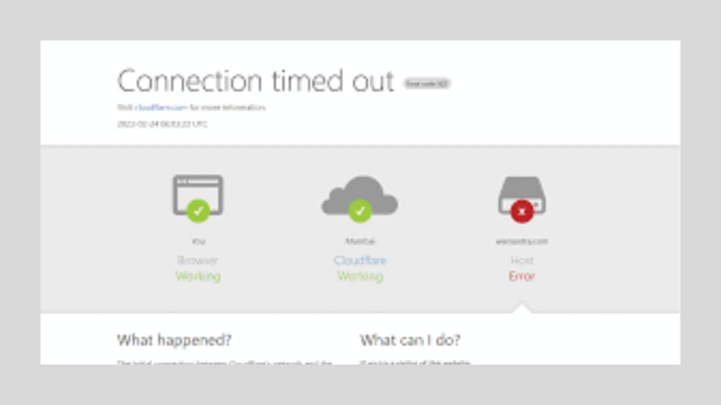 Connection Timed Out