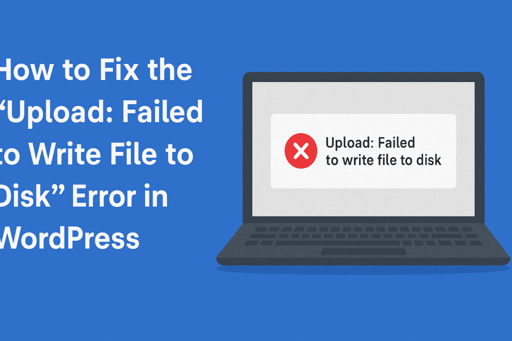 How to Fix the “Upload: Failed to Write File to Disk” Error in WordPress