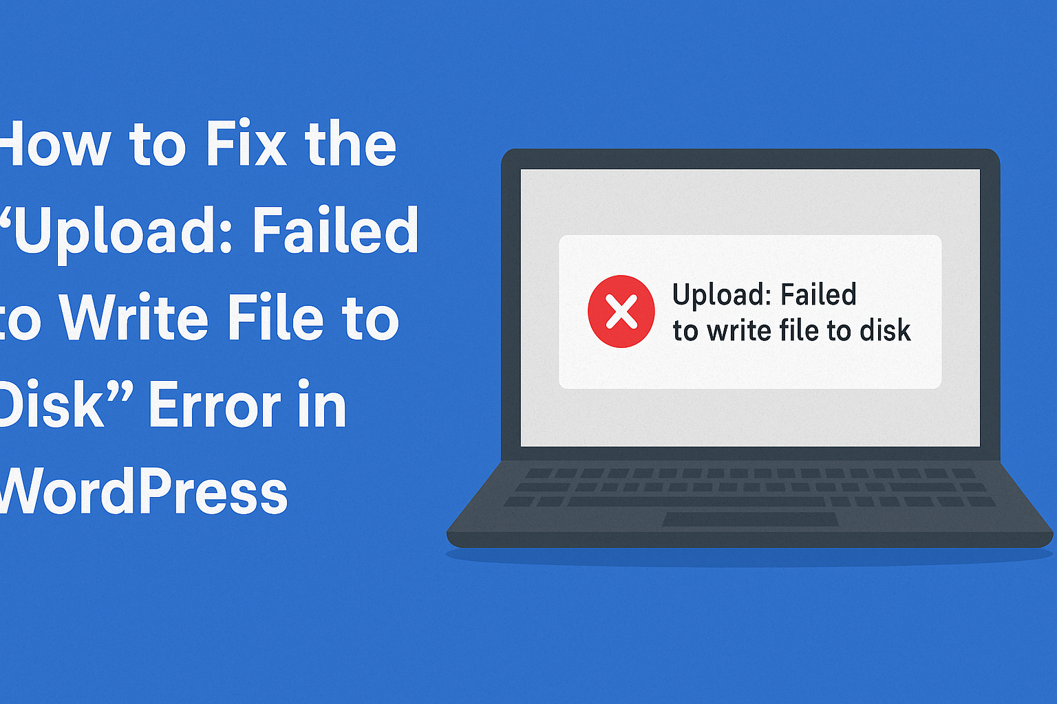 How to Fix the “Upload: Failed to Write File to Disk” Error in WordPress