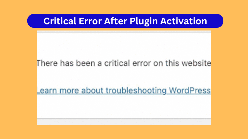 Critical Error After Plugin Activation