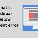 what is Sidebar Below Content error