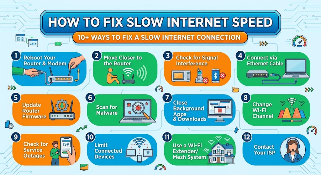 How to Fix Slow Internet Speed: 10+ Ways to Fix a Slow Internet Connection