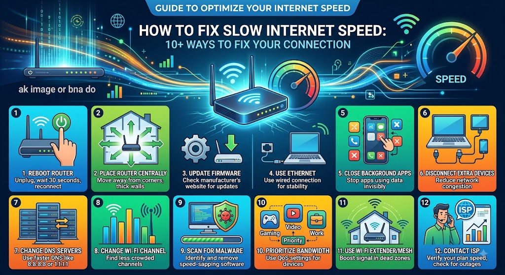 How to Fix Slow Internet Speed: 10+ Ways to Fix a Slow Internet Connection