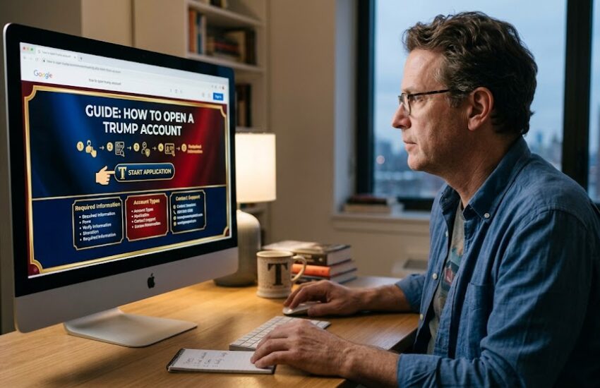 how to open trump account